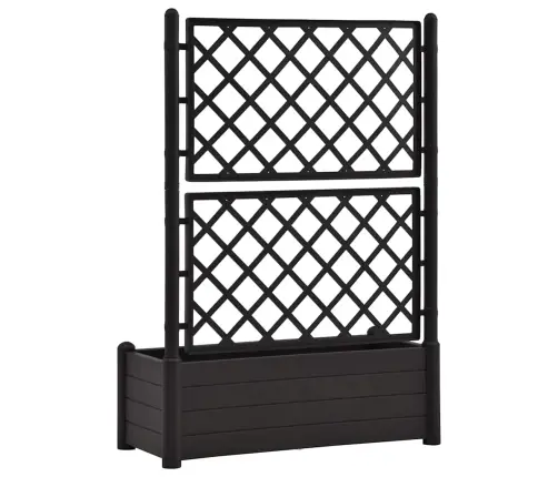 Sodo Lovelis Su Treliažu, Antracito Spalvos, 100X43X142cm Pp