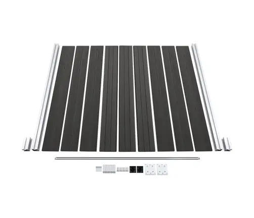 Žoga Panelis, 180X186 Cm, Melns Wpc Vidaxl