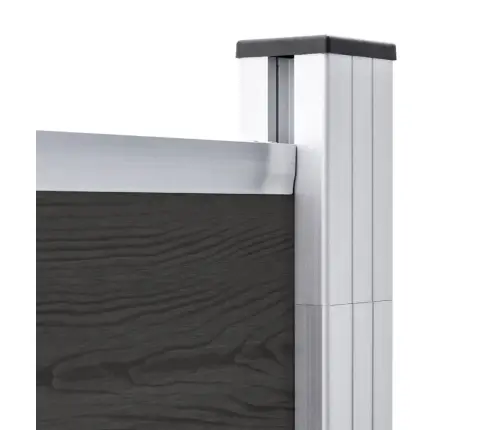 Žoga Panelis, 180X186 Cm, Melns Wpc Vidaxl