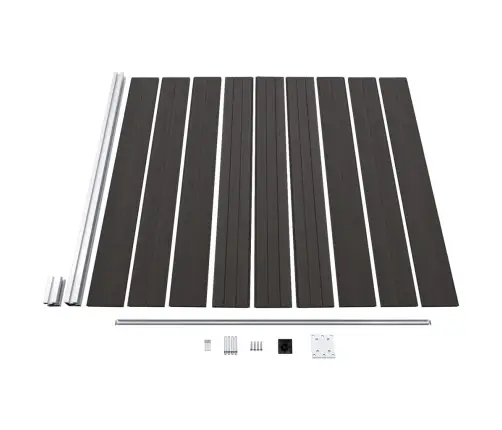 Žoga Panelis, 175X186 Cm, Melns Wpc Vidaxl