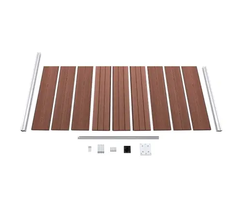 Žoga Panelis, 95X186 Cm, Brūns Wpc Vidaxl