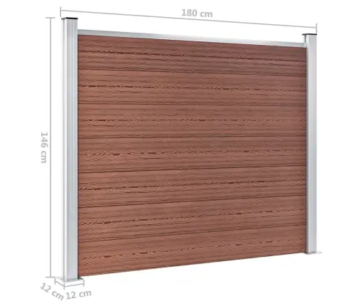 Tvoros Segmentas, Rudos Spalvos, 180X146cm Wpc