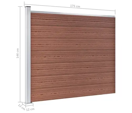 Aiapaneel, Wpc, 175 X 146 cm Pruun