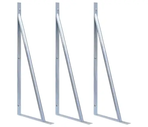 Atbalsta Stiprinājumi Žogu Stabiem, 3 Gab., Cinkots Tērauds Vidaxl