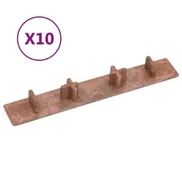 Terases Dēļu Gali, 10 Gab., Brūna Plastmasa Vidaxl
