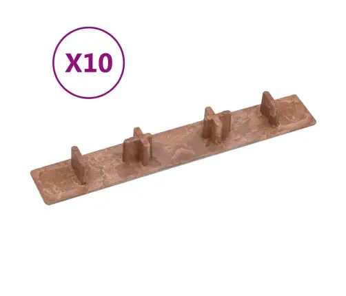 Terases Dēļu Gali, 10 Gab., Brūna Plastmasa Vidaxl
