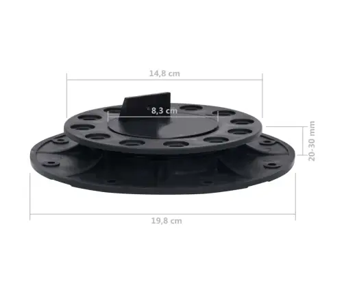 Montāžas Pēdas Grīdas Ieklāšanai, 10 Gab., 20-30 Mm Vidaxl