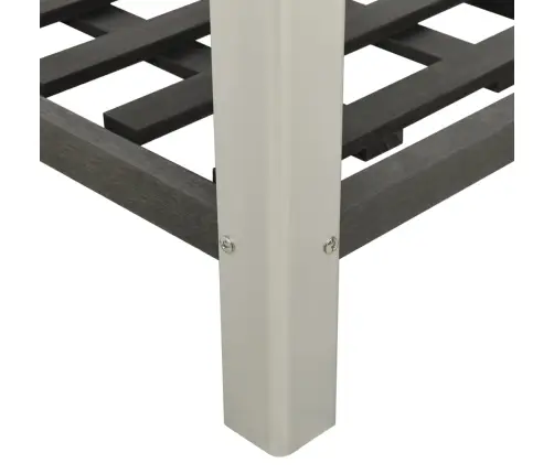 Augstā Puķu Kaste Ar Plauktu, 50X50X90 Cm, Pelēks Wpc Vidaxl