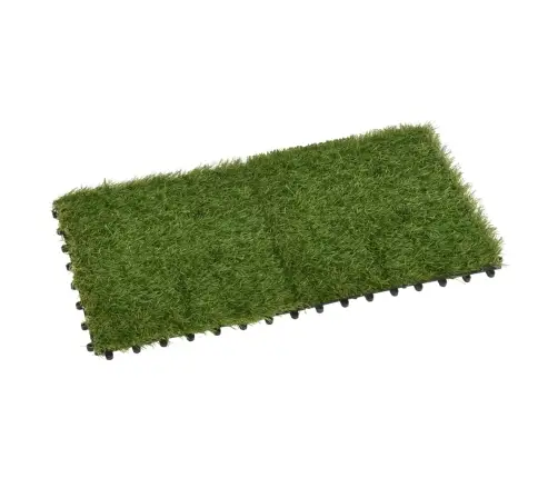 Mākslīgā Zālāja Flīzes, 22 Gab., 30X30 Cm, Zaļas  Vidaxl