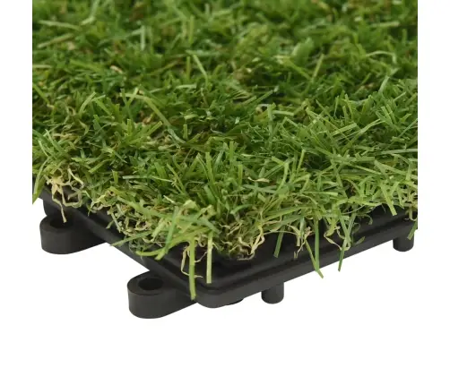 Mākslīgā Zālāja Flīzes, 22 Gab., 30X30 Cm, Zaļas  Vidaxl