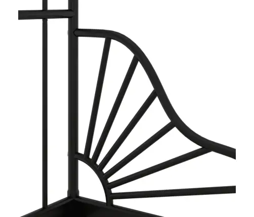 Gultas Rāmis, Pagarināms, Melns Metāls, 80X130/200 Cm Vidaxl