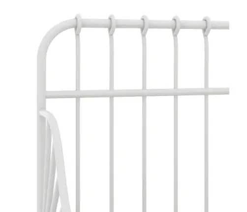 Gultas Rāmis, Pagarināms, Balts Metāls, 80X130/200 Cm Vidaxl