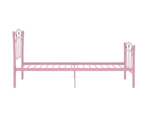 Voodiraam Jalgpalli Disainiga, Roosa, Metall, 90 X 200 Cm