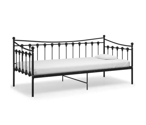 Diivanvoodi Raam Must Metallist 90 X 200 Cm