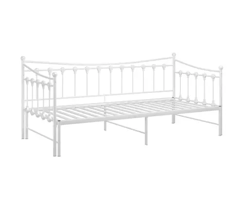 Izvelkams Dīvāna Rāmis, Balts, Metāls, 90X200 Cm Vidaxl