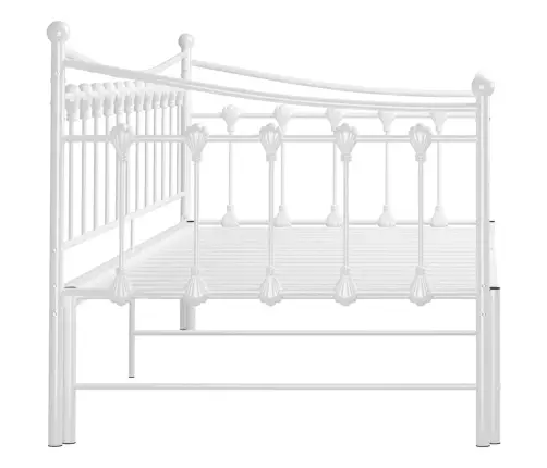 Izvelkams Dīvāna Rāmis, Balts, Metāls, 90X200 Cm Vidaxl