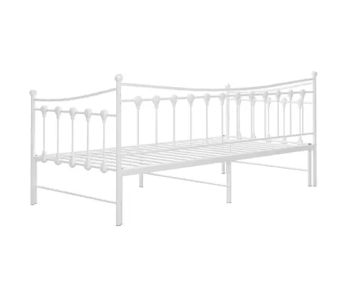 Izvelkams Dīvāna Rāmis, Balts, Metāls, 90X200 Cm Vidaxl