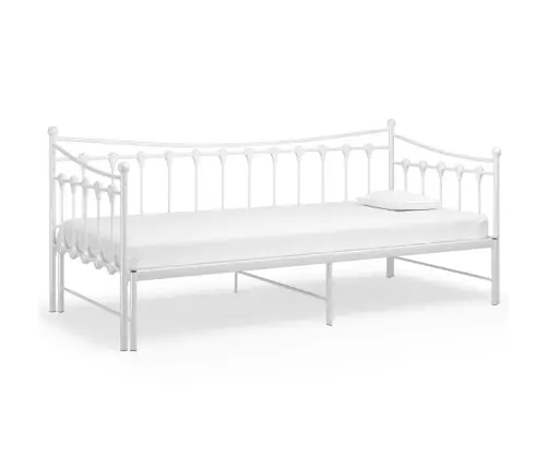 Izvelkams Dīvāna Rāmis, Balts, Metāls, 90X200 Cm Vidaxl