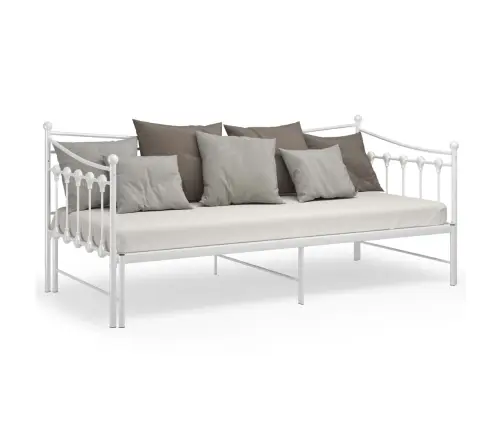 Izvelkams Dīvāna Rāmis, Balts, Metāls, 90X200 Cm Vidaxl