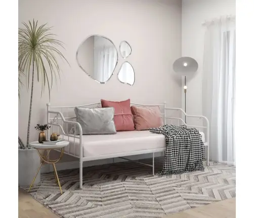 Dīvāngulta, Balta, Metāls, 90X200 Cm Vidaxl