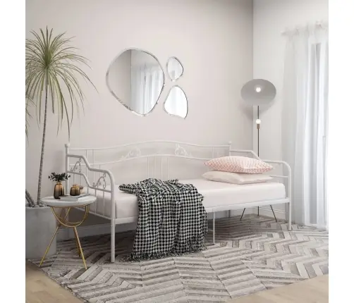 Dīvāngulta, Balta, Metāls, 90X200 Cm Vidaxl