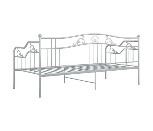 Dīvāngultas Rāmis, Pelēks Metāls, 90X200 Cm Vidaxl