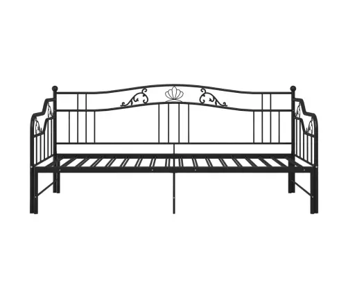 Lahtikäiv Diivanvoodiraam Must Metall 90 X 200 Cm
