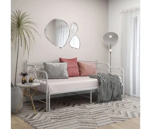 Ištraukiamos Sofos-Lovos Rėmas, Baltas, 90X200cm Metalas