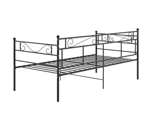 Diivanvoodi Raam, Must, Metall, 90 X 200 Cm