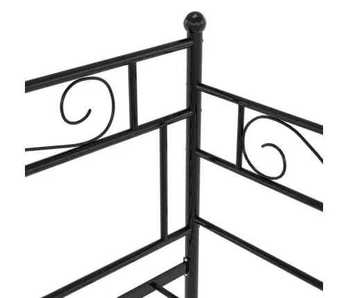 Diivanvoodi Raam, Must, Metall, 90 X 200 Cm