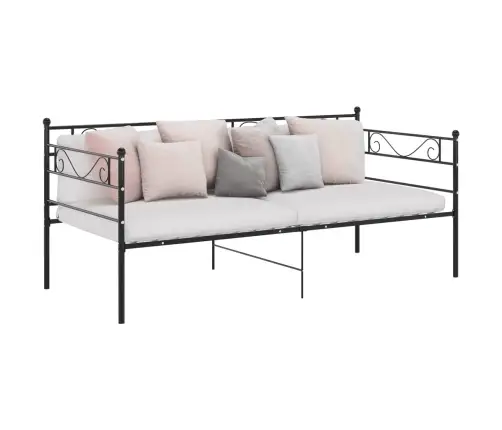 Diivanvoodi Raam, Must, Metall, 90 X 200 Cm