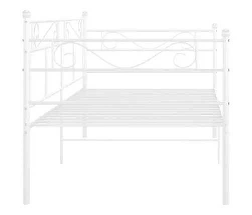 Diivanvoodiraam, Valge, Metall, 90 X 200 Cm