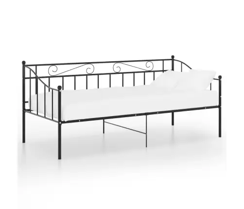 Dīvāngultas Rāmis, Melns Metāls, 90X200 Cm Vidaxl