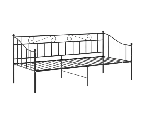 Dīvāngultas Rāmis, Melns Metāls, 90X200 Cm Vidaxl