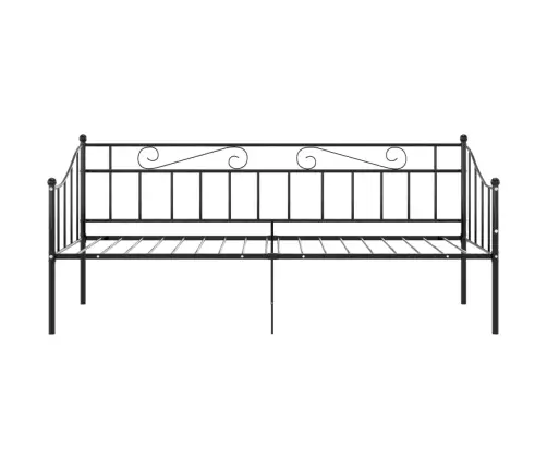 Dīvāngultas Rāmis, Melns Metāls, 90X200 Cm Vidaxl