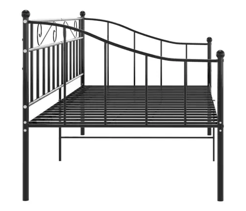 Dīvāngultas Rāmis, Melns Metāls, 90X200 Cm Vidaxl