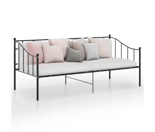 Dīvāngultas Rāmis, Melns Metāls, 90X200 Cm Vidaxl