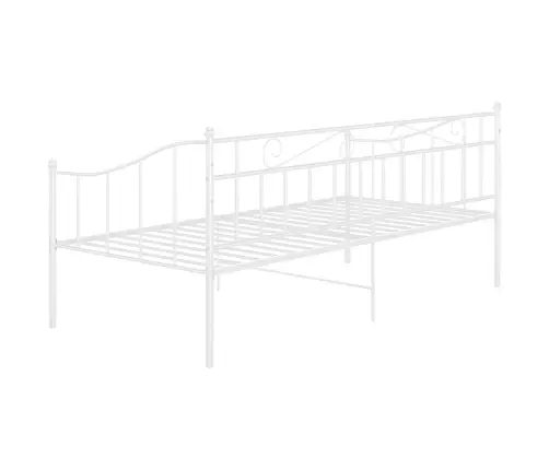 Diivanvoodiraam, Valge, Metall, 90 X 200 Cm