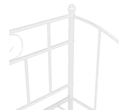 Diivanvoodiraam, Valge, Metall, 90 X 200 Cm