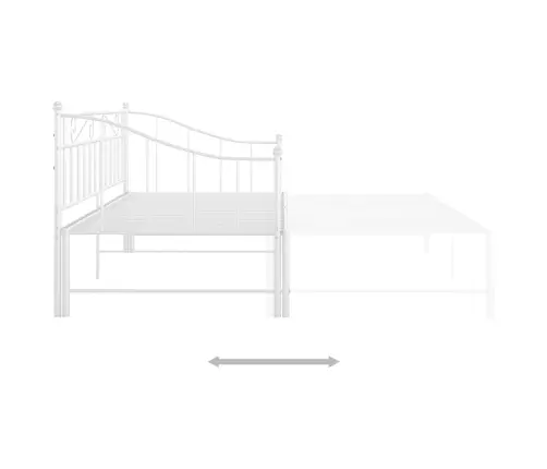 Ištraukiamos Sofos-Lovos Rėmas, Baltas, 90X200cm Metalas