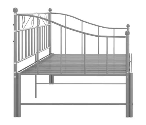 Izvelkams Dīvāna Rāmis, Pelēks, Metāls, 90X200 Cm Vidaxl