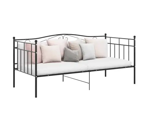 Dīvāngultas Rāmis, Melns Metāls, 90X200 Cm Vidaxl