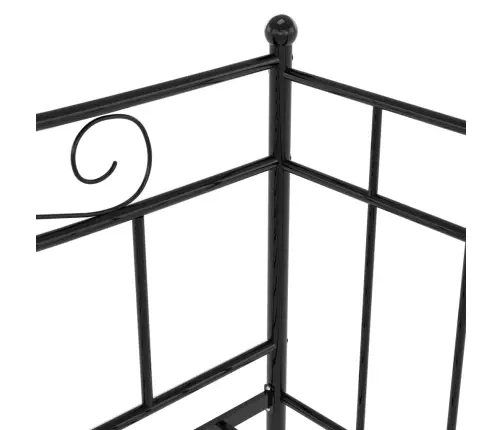 Izvelkams Dīvāna Rāmis, Melns, Metāls, 90X200 Cm Vidaxl