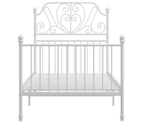 Gultas Rāmis, Balts Metāls, 100X200 Cm Vidaxl