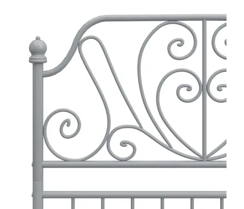 Gultas Rāmis, Pelēks Metāls, 100X200 Cm Vidaxl