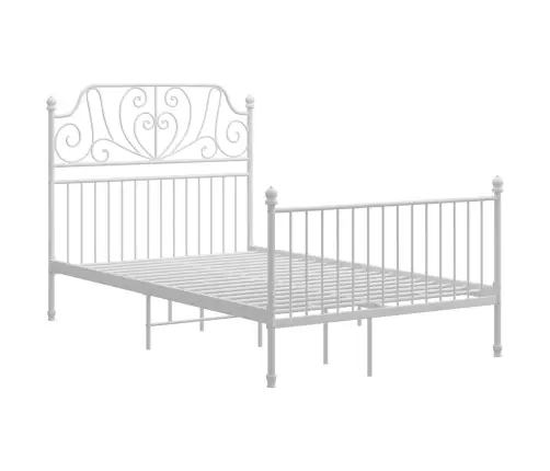 Gultas Rāmis, Balts Metāls, 120X200 Cm Vidaxl