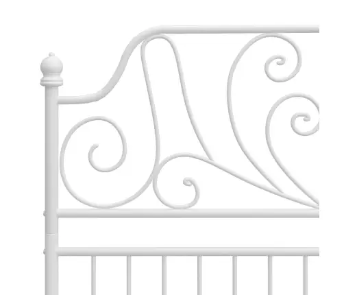 Gultas Rāmis, Balts Metāls, 120X200 Cm Vidaxl