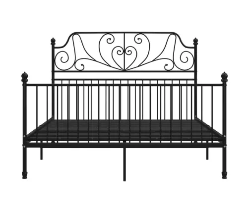 Voodiraam, Must, Metallist, 140 X 200 Cm