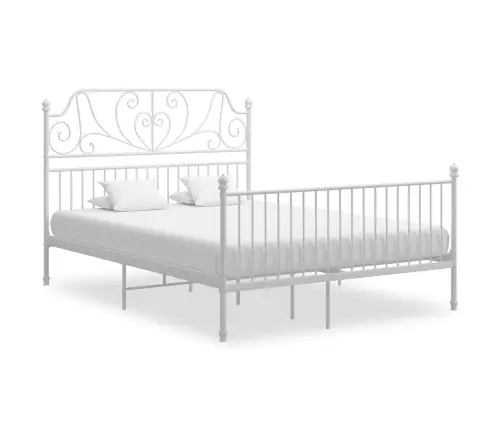 Gultas Rāmis, Balts Metāls, 140X200 Cm Vidaxl