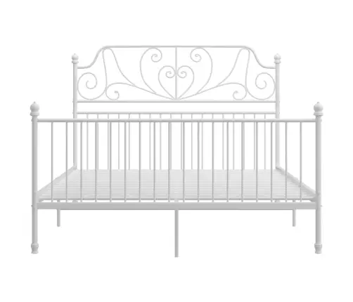 Gultas Rāmis, Balts Metāls, 140X200 Cm Vidaxl